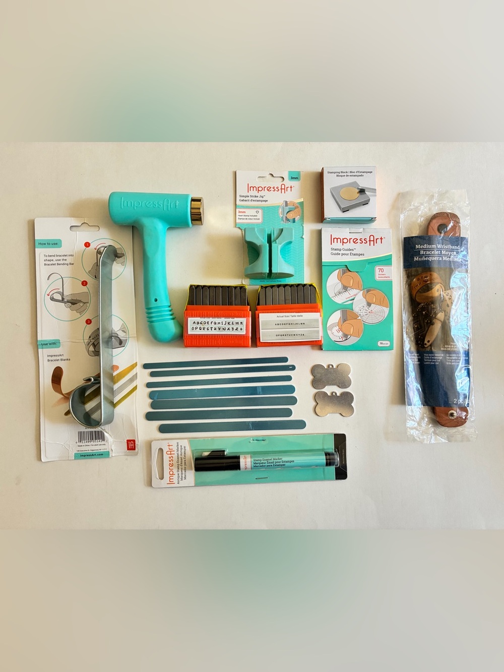 ImpressArt Lot Of Metal Stamping Jewelry Making Tools And Supplies